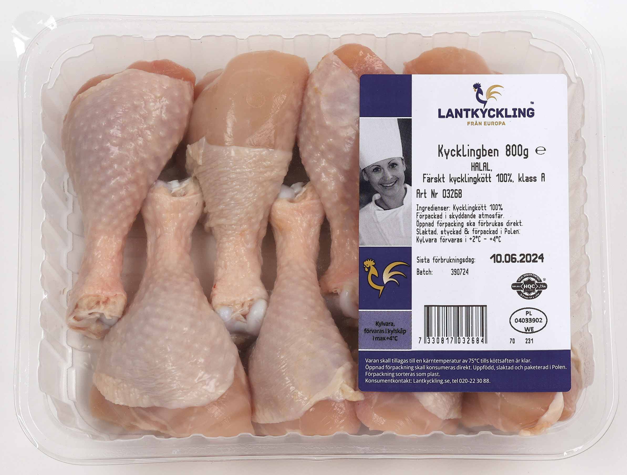 Lantkyckling Kycklingben 800g